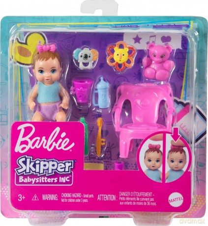 Lalka Barbie Dziecko i akcesoria - mycie zębów