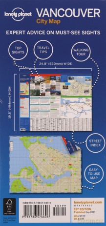 Lonely Planet Vancouver City Map - Lonely Planet [KSIĄŻKA]