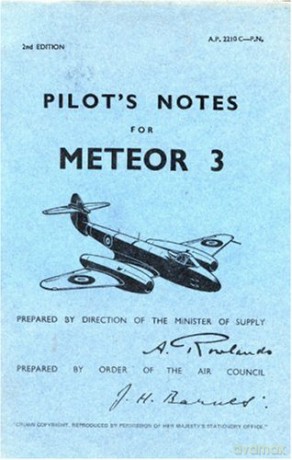 Meteor 111 Pilots Notes - Air Ministry [KSIĄŻKA]