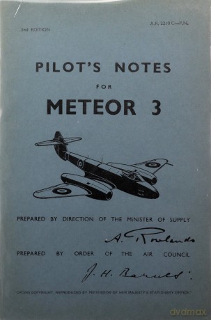 Meteor 111 Pilots Notes - Air Ministry [KSIĄŻKA]