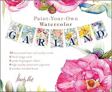 Paint-Your-Own Watercolor Garland: Illustrations by Kristy Rice - Kristy Rice [KSIĄŻKA]