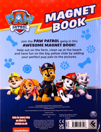 Paw Patrol Magnet Book: With 8 magnets! A fun illustrated play book for children aged 3, 4, 5 based on the Nickelodeon TV Series - Paw Patrol [KSIĄŻKA]