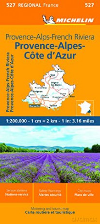 Provence- Alps - French Riviera - Michelin Regional Map 527 - Michelin [KSIĄŻKA]
