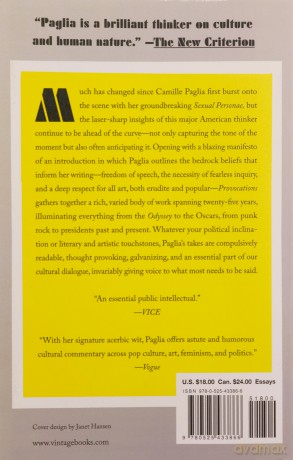 Provocations: Collected Essays on Art, Feminism, Politics, Sex, and Education - Camille Paglia [KSIĄŻKA]