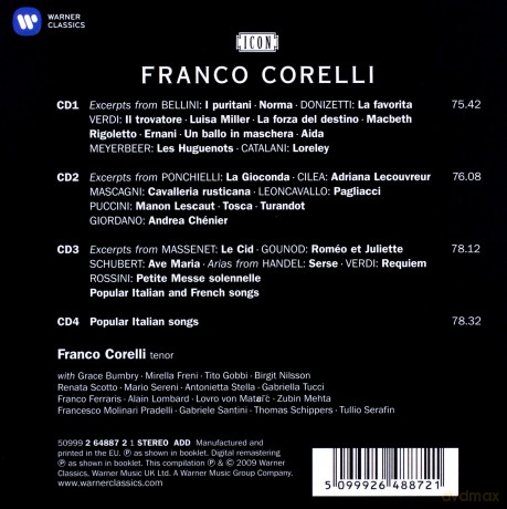 Franco Corelli: Icon: Franco Corelli (Limited) [4CD]