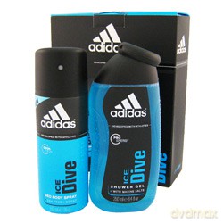 Adidas Ice Dive Zestaw - dezodorant 150ml spray + żel pod prysznic 250ml (67598) [PERFUMY]