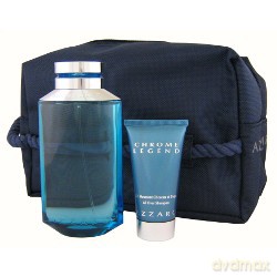Azzaro Chrome Legend Zestaw - woda toaletowa 125ml spray + żel pod prysznic 50ml + kosmetyczka (95478) [PERFUMY]