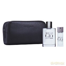 Giorgio Armani Acqua di Gio Homme Zestaw - woda toaletowa 100ml spray + woda toaletowa 20ml spray + kosmetyczka (30547/56791) [PERFUMY]
