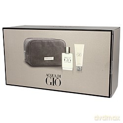 Giorgio Armani Acqua di Gio Homme Zestaw woda toaletowa 100ml spray + żel pod prysznic 75ml + kosmetyczka (61831) [PERFUMY]