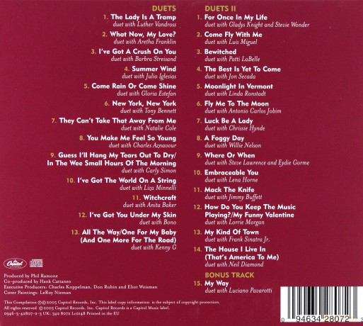 Frank Sinatra: Duets And Duets Ii (With Pavarotti Track [2CD]