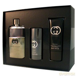 Gucci Guilty pour Homme Zestaw - woda toaletowa 90ml spray + dezodorant sztyft 75ml + żel pod prysznic 50ml (55784) [PERFUMY]
