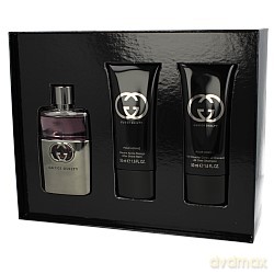 Gucci Guilty pour Homme Zestaw - woda toaletowa 90ml spray + balsam po goleniu 50ml + żel pod prysznic 50ml (63059) [PERFUMY]