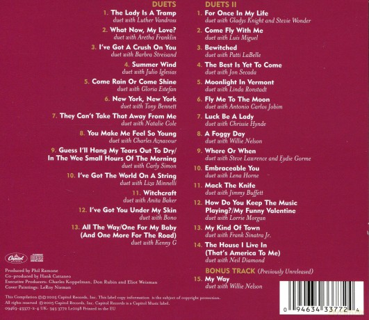 Frank Sinatra: Duets And Duets II (with Willy Nelson Track [2CD]