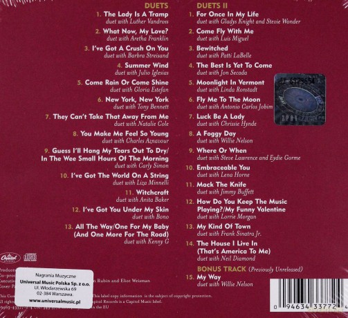 Frank Sinatra: Duets And Duets II (with Willy Nelson Track [2CD]