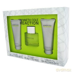 Kenneth Cole Reaction for Him Zestaw - woda toaletowa 50ml spray + żel po goleniu 100ml + żel pod prysznic 100ml (uszkodzone pudełko) [PERFUMY]