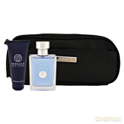 Versace pour Homme Zestaw - woda toaletowa 100ml spray + żel pod prysznic 100ml + kosmetyczka (80395/80752) [PERFUMY]