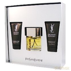 Yves Saint Laurent L Homme Zestaw - woda toaletowa 60ml spray + balsam po goleniu 50ml + żel pod prysznic 50ml (13227) [PERFUMY]