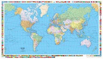 Welt political wall map laminated - K Ummerly [KSIĄŻKA]