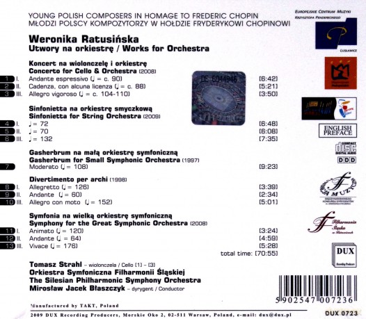 Works For Orchestra - Weronika Ratusińska [CD]
