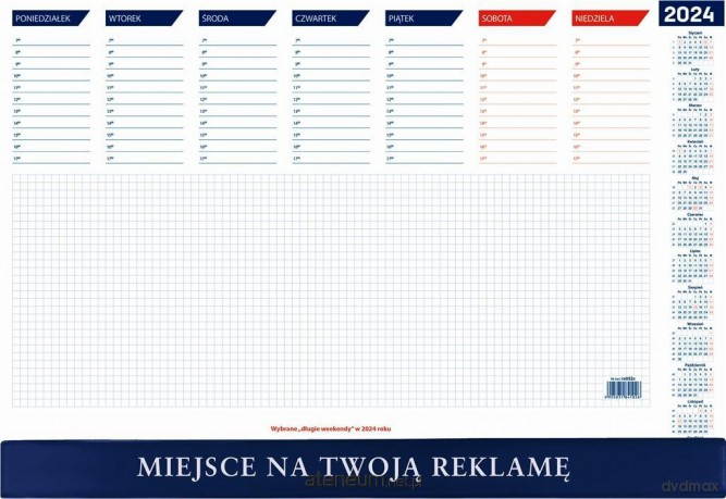 Biuwar mały z listwą 2024 [KALENDARZ]