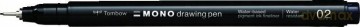Cienkopis Mono drawing pen czarny 02 0.3mm (4 szt)