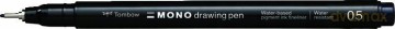Cienkopis Mono drawing pen czarny 05 0.45mm (4 szt)
