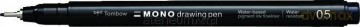 Cienkopis Mono drawing pen czarny 05 0.45mm (4 szt)
