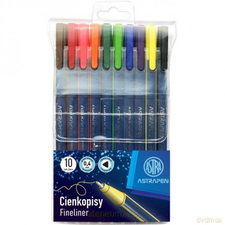 Cienkopisy trójkątne 0,4mm 10 kolorów