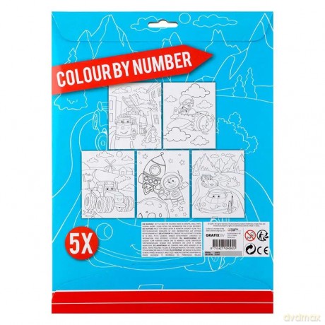 Kolorowanie po numerach 5 arkuszy