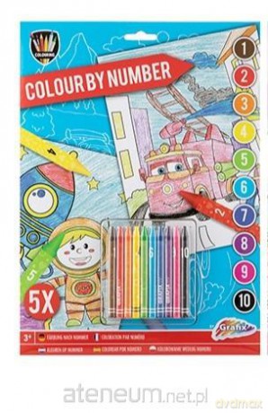 Kolorowanie po numerach 5 arkuszy