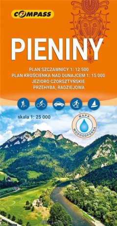 Mapa turystyczna - Pieniny 1:25 000 laminowana