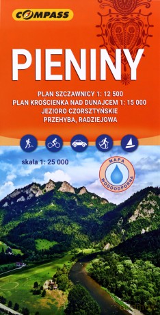 Mapa turystyczna - Pieniny 1:25 000 laminowana