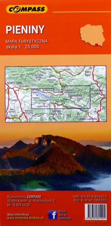 Mapa turystyczna - Pieniny 1:25 000 laminowana