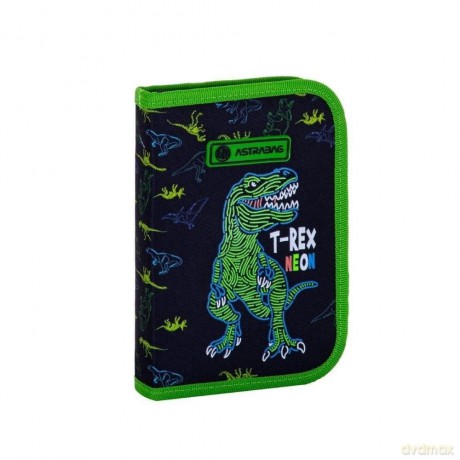 Piórnik pojedynczy 2 klapki bez wyp. T-Rex