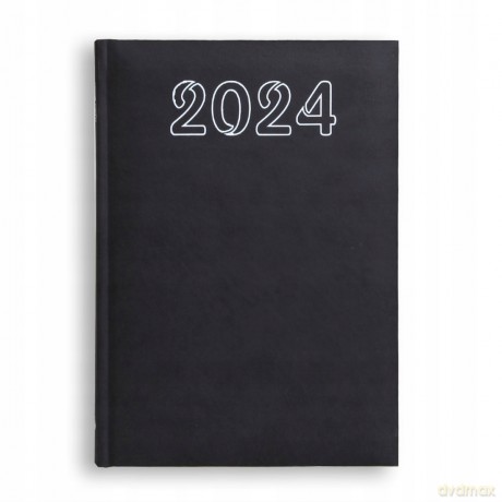 Terminarz 2024 A5 dzienny Standard - czarny [KALENDARZ]