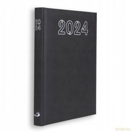 Terminarz 2024 A5 dzienny Standard - czarny [KALENDARZ]