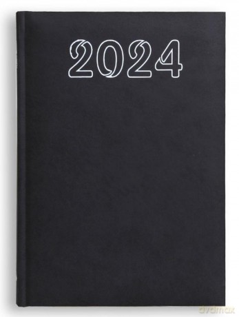 Terminarz 2024 A5 dzienny Standard - czarny [KALENDARZ]