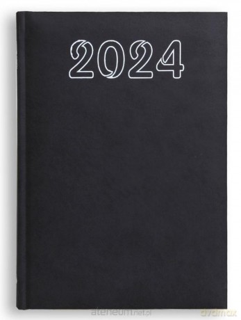 Terminarz 2024 A5 dzienny Standard - czarny [KALENDARZ]