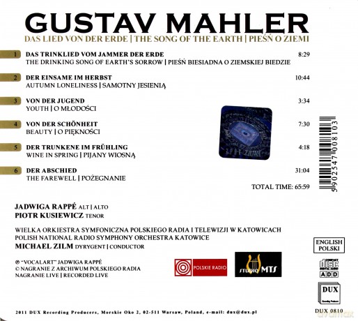 Das Lied Von Der Erde - Gustaw Mahler [CD]