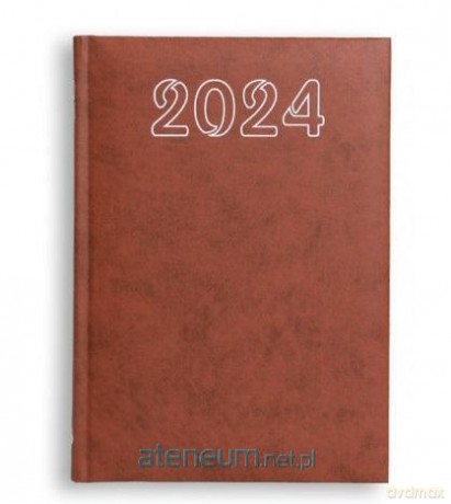 Terminarz 2024 A5 dzienny Standard - brązowy [KALENDARZ]