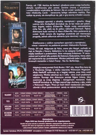 Pakiet kostiumowy: Tess / Wichrowe Wzgórza / Valmont / Królowa Margot [BOX] [4DVD]