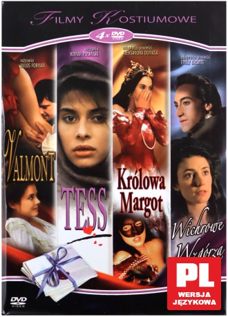 Pakiet kostiumowy: Tess / Wichrowe Wzgórza / Valmont / Królowa Margot [BOX] [4DVD]