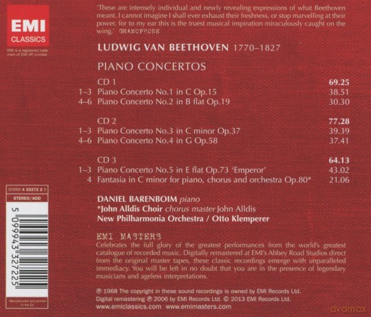 Daniel Barenboim: Complete Piano Concertos [3CD]