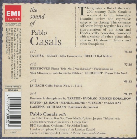 Pablo Casals: The Sound Of Pablo Casals (Limited)