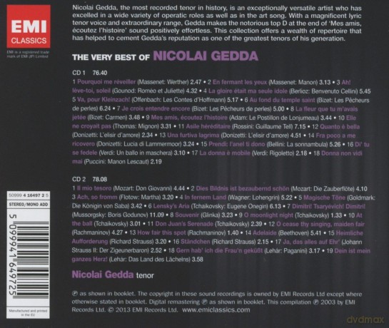 Nicolai Gedda: The Very Best Of Nicolai Gedda [2CD]