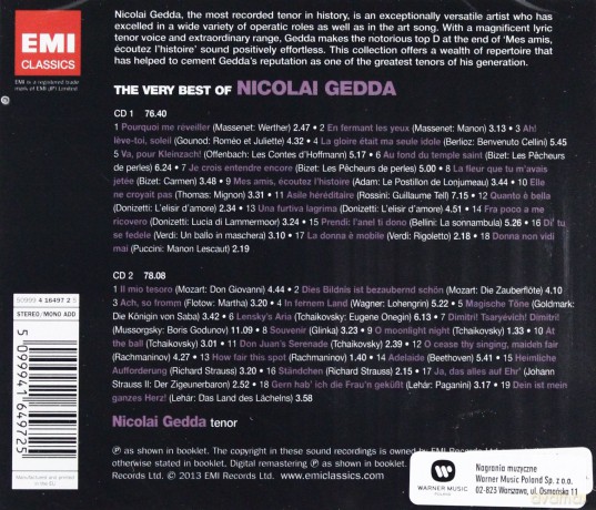 Nicolai Gedda: The Very Best Of Nicolai Gedda [2CD]
