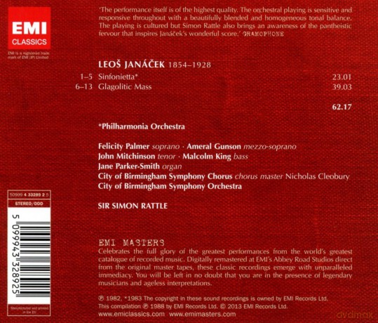 Sir Simon Rattle: Glagolitic Mass, Sinfonietta [CD]