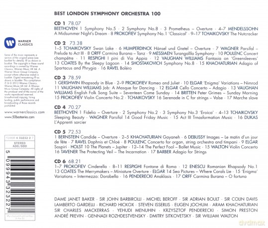 100 Best London Symhony Orchestra [6CD]
