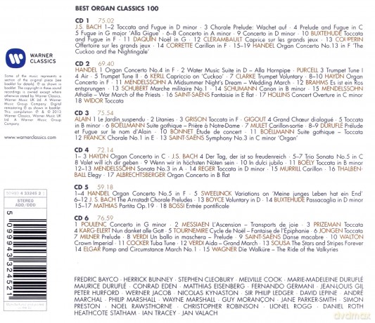 100 Best Organ Classics [6CD]