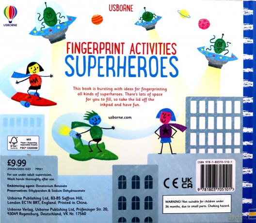 Fingerprint Activities Superheroes [KSIĄŻKA]